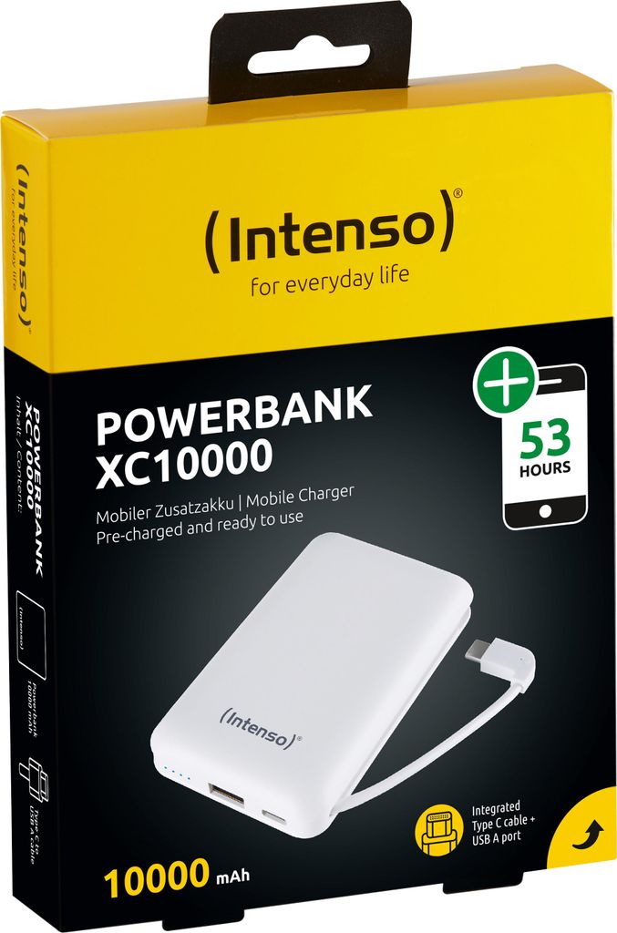 Intenso XC10000 Powerbank 10.000 mAh weiß Produktbild 