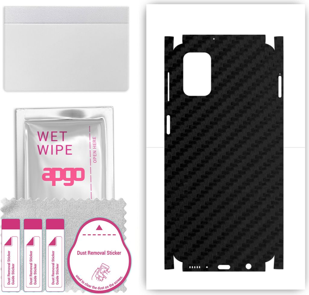 apgo Rückseite + Seiten Schutzfolie, Skin, kompatibel mit Samsung Galaxy M31s, Hinten Displayschutzfolie aus Vinylfolie, kratzfest, einfache Monta...