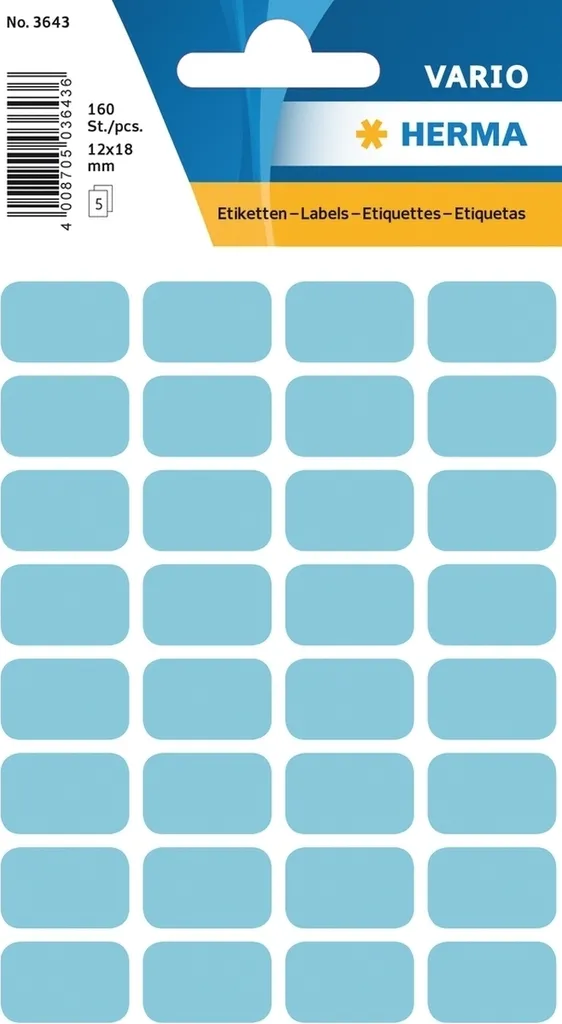 Etichette Blu 12x18mm per Archivio e Catalogazione | Set 1600 Unità
