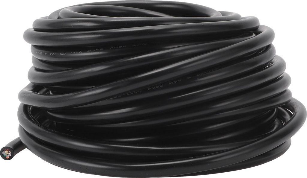 Elektrische Masseleitung Automobil-Stromleitung 25FT Schwarz TC 1 Stück 18AWG 8 Leiter Vollständig isoliert & Soft-Touch-Mantel Universal