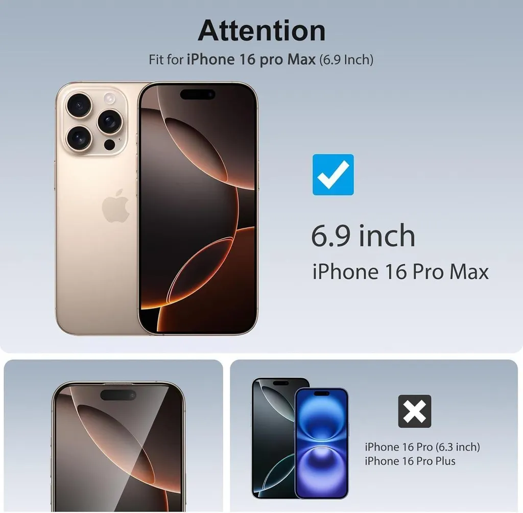 SPARIN Verre Trempé iPhone 16 Pro Max - Protection Écran Blindé 3D 6.9"