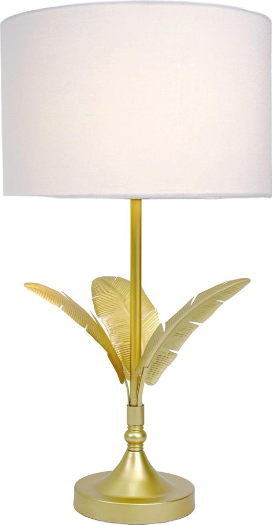 Lampada da tavolo Relaxdays, base a foglia di palma, Immagine del prodotto 