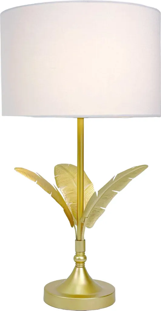 Lampe de table feuille de palmier style tropical veilleuse de salon