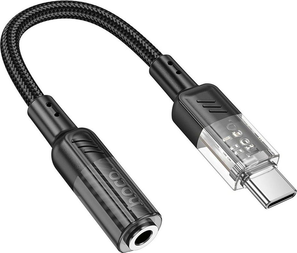 Hoco LS37 Spirit, 0,15 m, USB C, USB C/3.5mm, Schwarz, Produktbild 