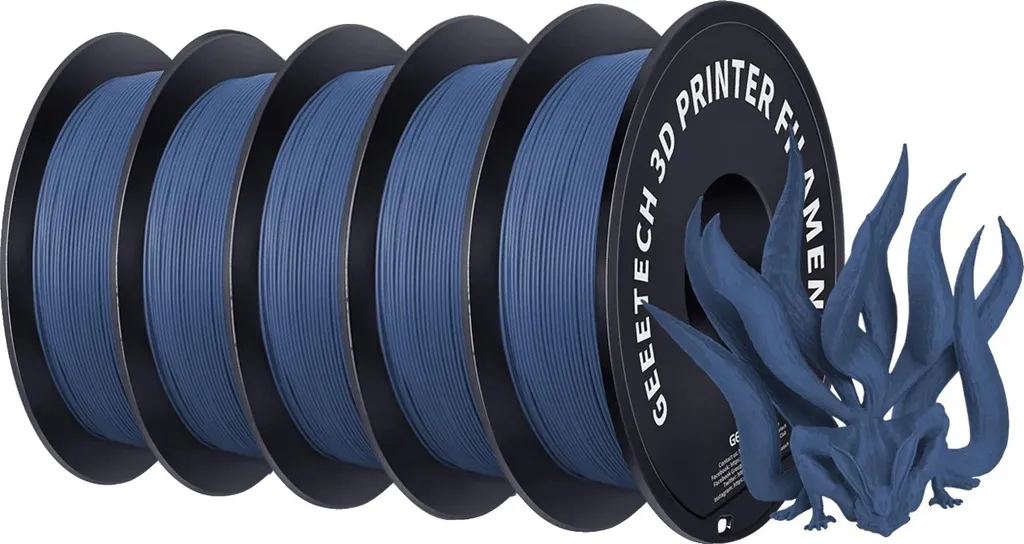 Filament 3D bleu sans reflets au fini mat pour un rendu parfait