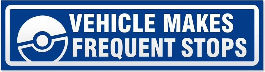 Kiwistar Frequent Stops Catch invertiert Magnetschild Schild magnetisch - 45cm Verkehrsblau - Magnetfolie für Auto PKW Kfz