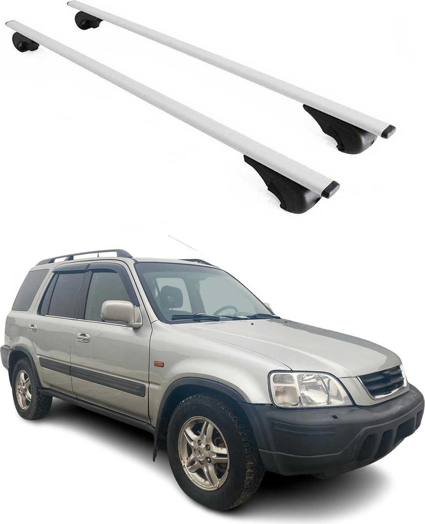 Dachträger Grundtäger für Honda CR-V mk1 1995-2001 75kg Metall Silber 2 tlg