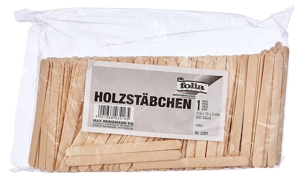 folia 2291 folia Holzstäbchen, Länge: 114, naturfarben Immagine del prodotto 