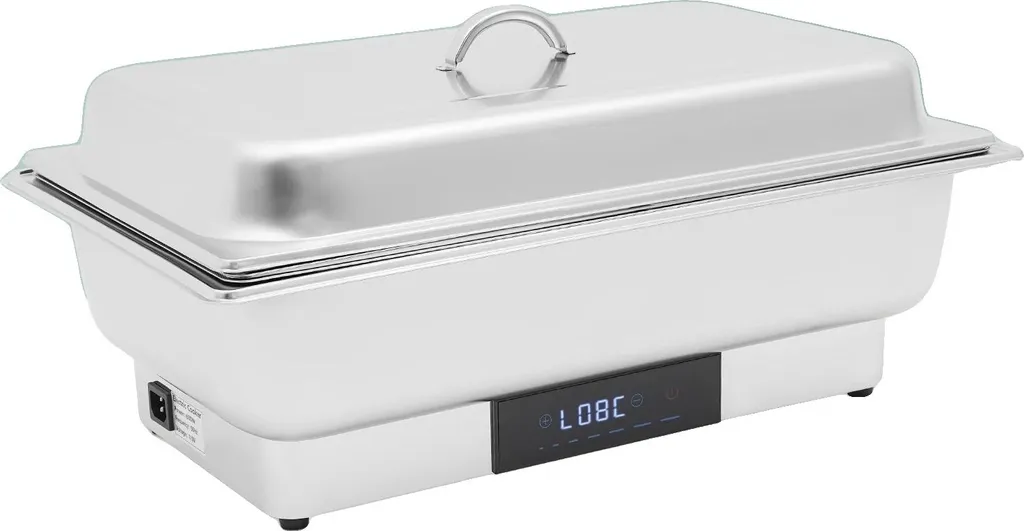 Chafing Dish inox 9L électrique : gardez vos plats chauds sans brûler