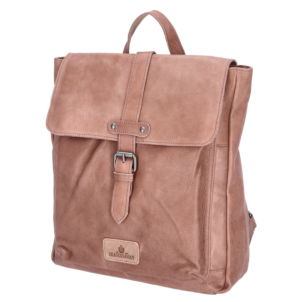 The Skandinavian Brand Damen Leder Rucksack beige : beige-26 Farbsortierung: beige-26