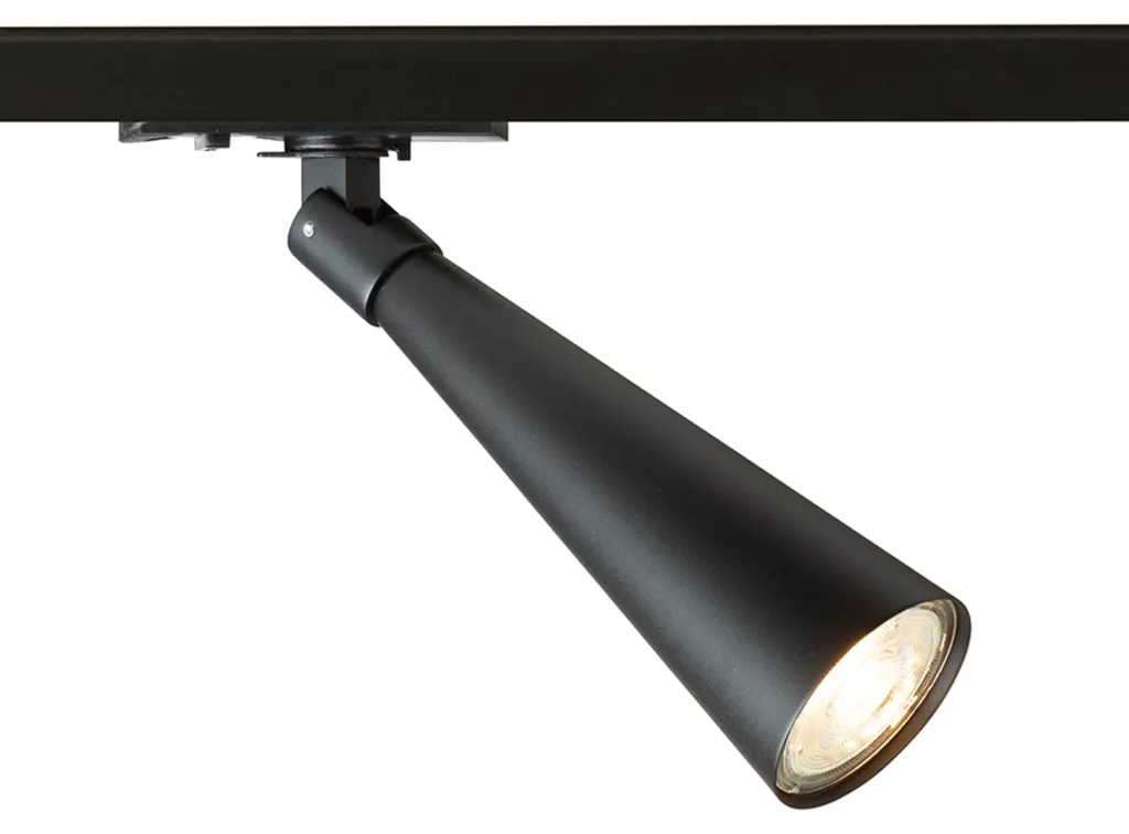 Spot Rail Noir GU10 ALEXIS R14469 : Éclairage Flexible sans zones d'ombre