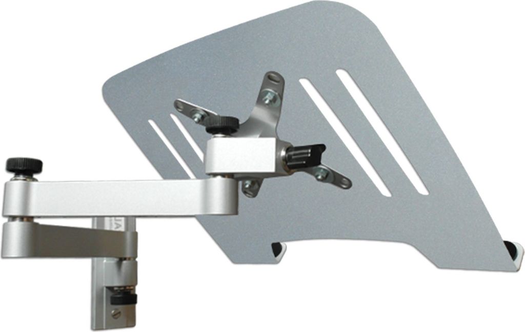Universal Laptop Wandhalterung - Halterung silber mit Adapterplatte silber - Notebook Tablet Adapterplatte Adapter Ablage - Modell: L52S-IP3SK