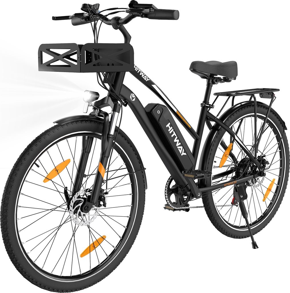HITWAY E-Bike 28 Zoll Elektrofahrrad mit Korb Pedelec Produktbild 1