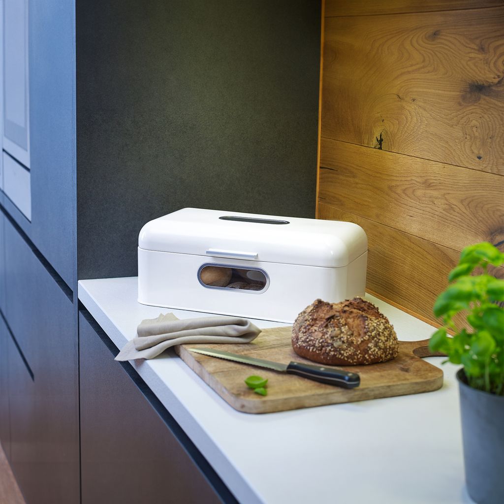 Echtwerk Retro Brotkasten aus Metall mit Sichtfenster, Produktbild 8