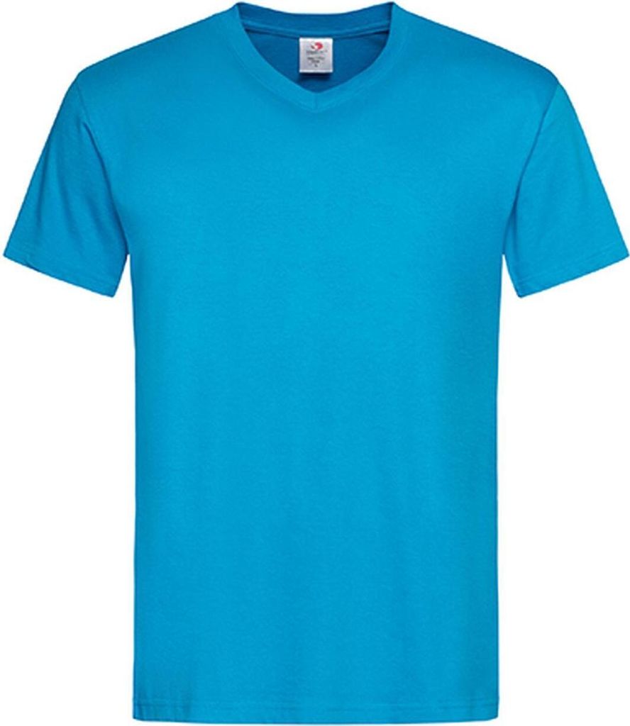 Stedman ST2300 | Classic V-Neck Herren T-Shirt - Farbe: Ocean Blue - Größe: XXL