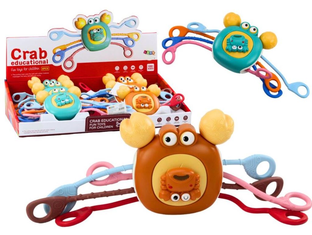 Leantoys Interaktywny Sensoryczny Krab Edukacyjny Gryzak Dla Dzieci