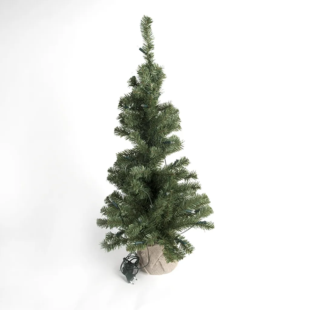 Sapin de Noël LED Intégrées 0,9m Blanc Chaud avec Support Inclus - 6