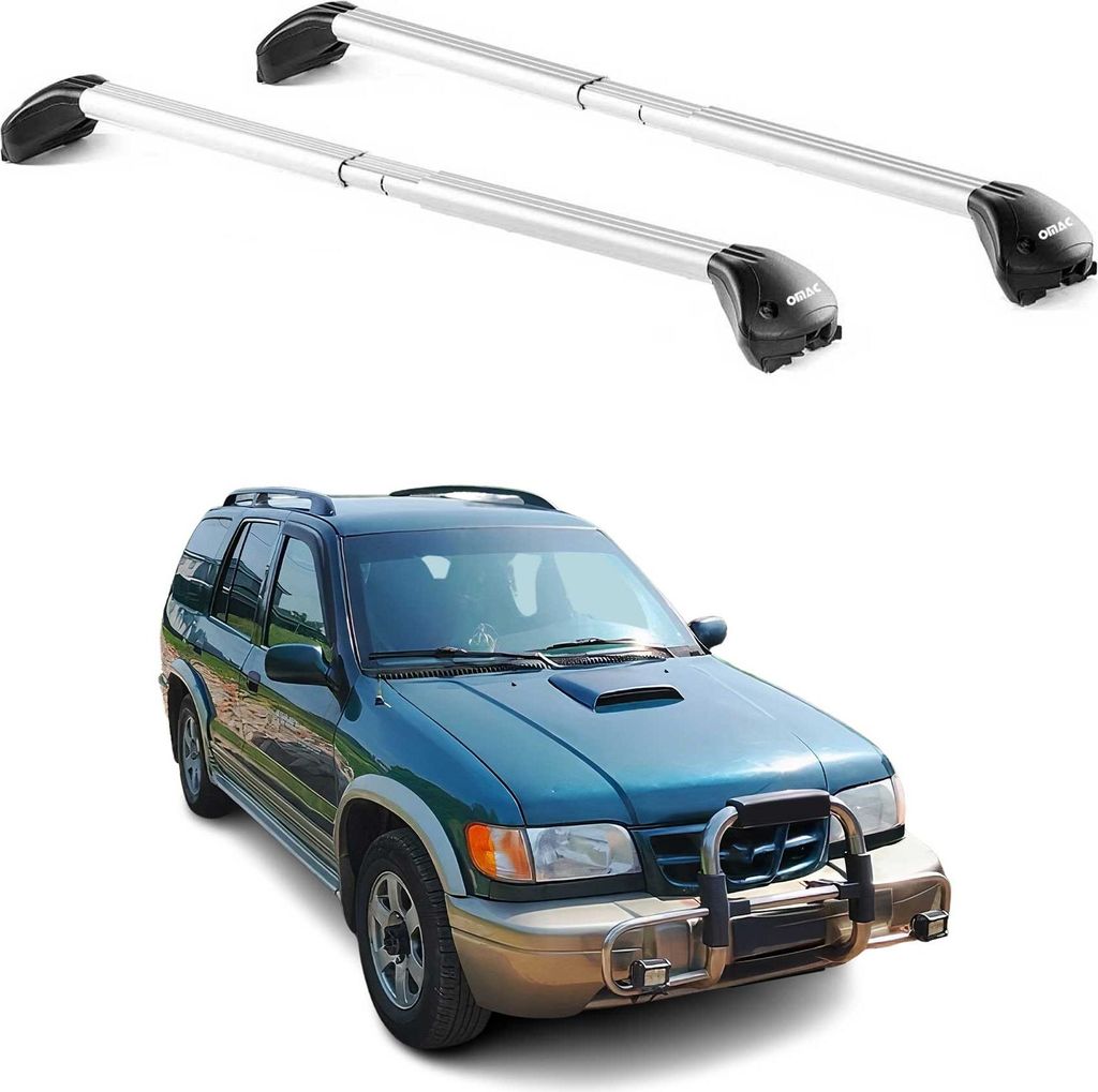 Dachträger Grundtäger für Kia Sportage JA 1993-2004 100kg Alu Silber 2 tlg ABE