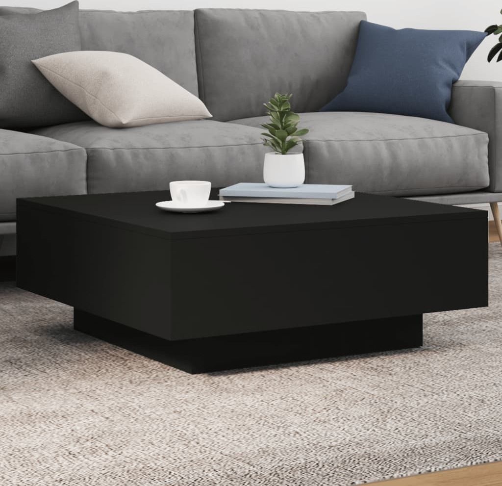 Couchtisch Wohnzimmertisch, moderner Stil, Schwarz 80x80x31 Produktbild 