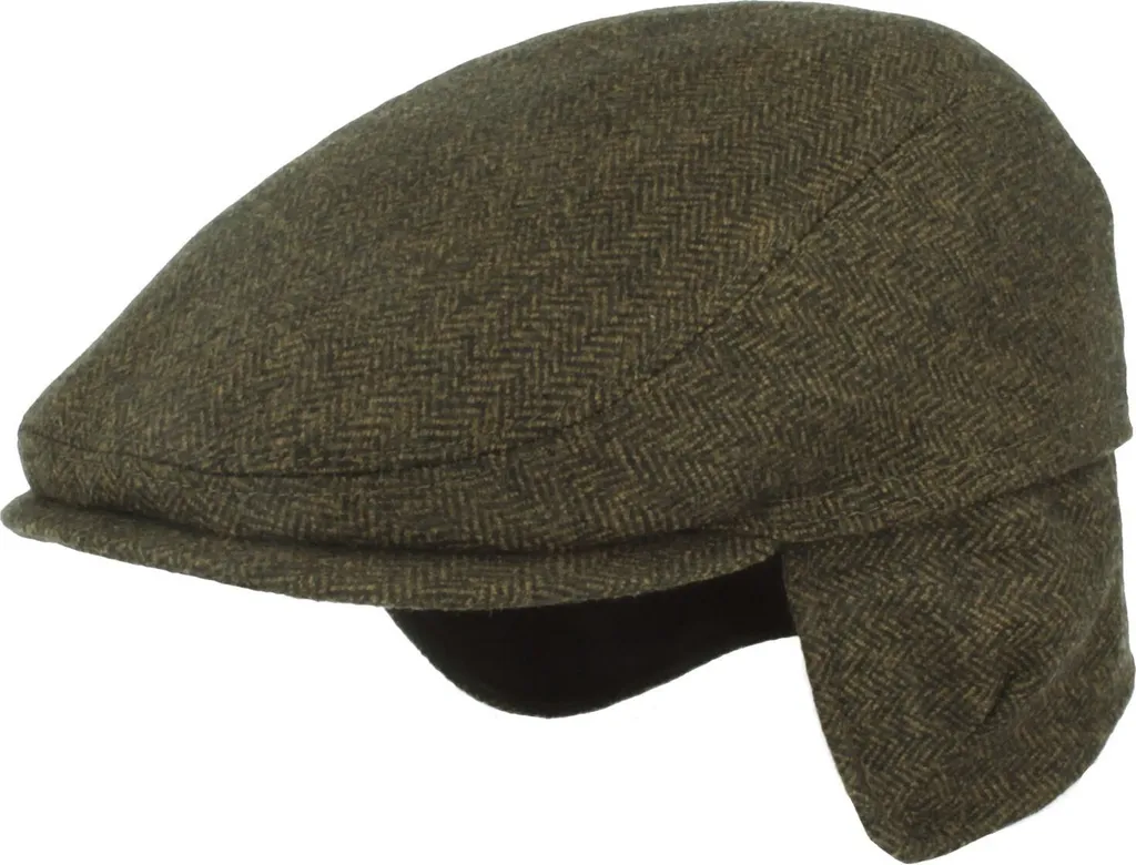 Bullani Berretto Piatto 100% Cashmere con Copriorecchie | Made in Italy