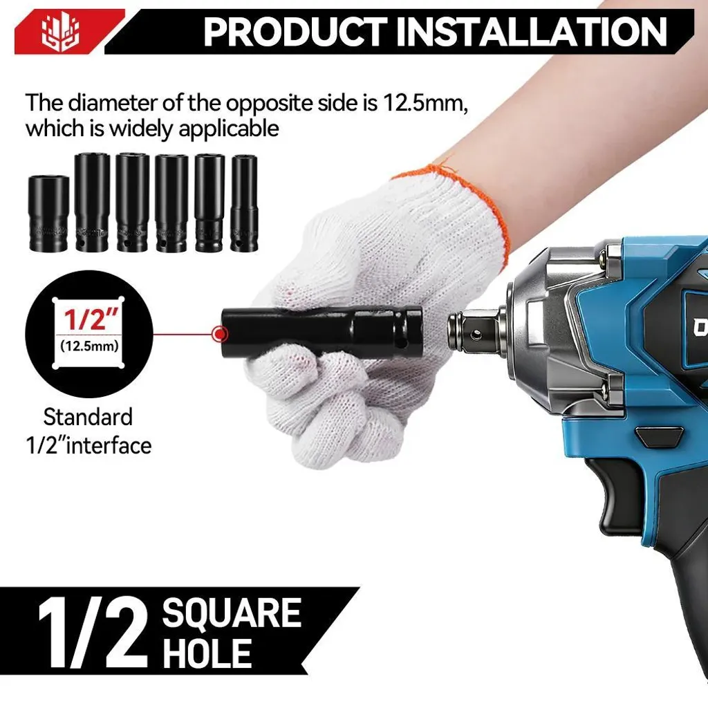 Visseuse à chocs sans fil 18V Brushless 1200 Nm avec 2 batteries Gold