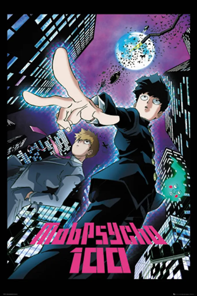 Poster Mob Psycho 100 City Idéal pour Déco Chambre avec Rails 63cm