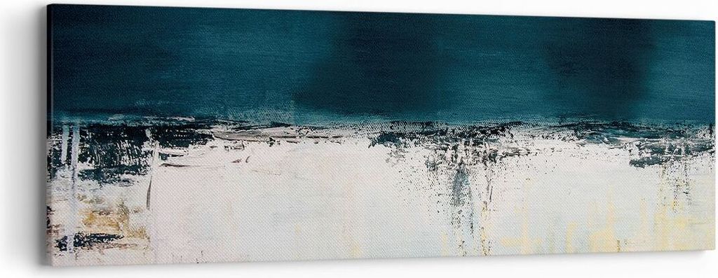 Bild auf Leinwand - Leinwandbild - Einteilig - Abstraktion gerieben schwarz - 90x30cm - Wand Bild - Wanddeko - Wandbilder - Leinwanddruck - Bilder ...