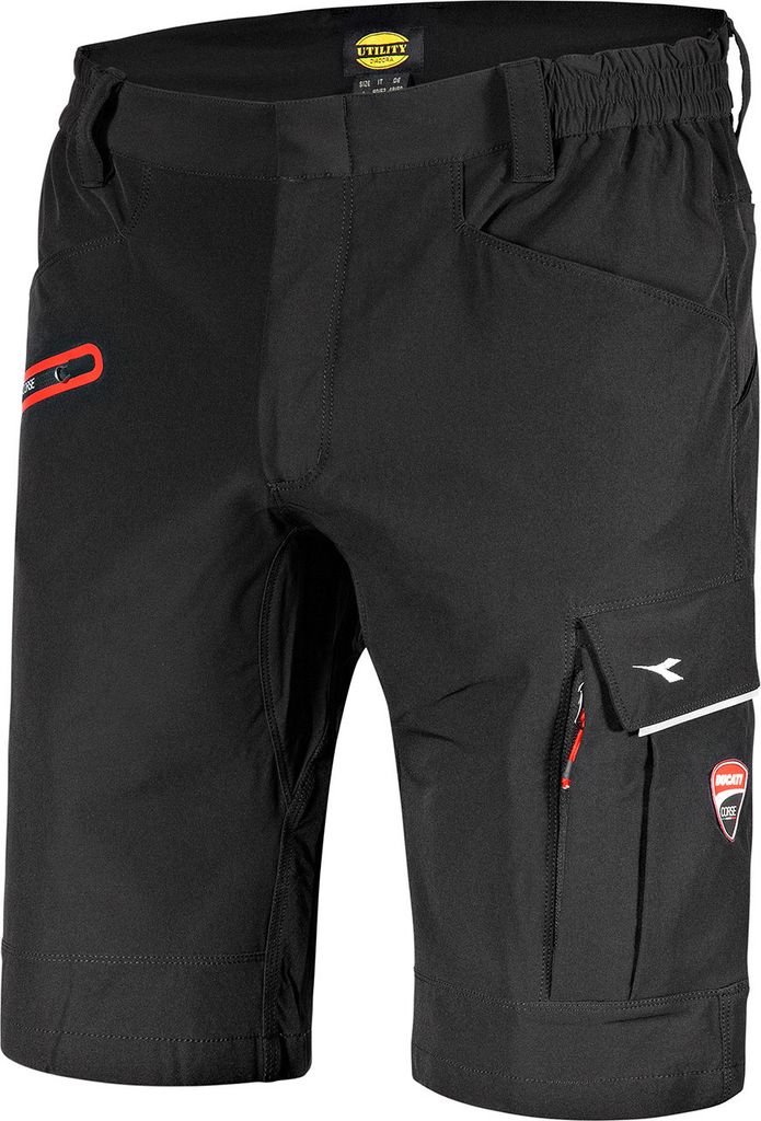 Ducati Arbeitsbermuda - T.3XL ( 50-52 ) - Schwarz - DIADORA - 702.180070-80013 T.3XL