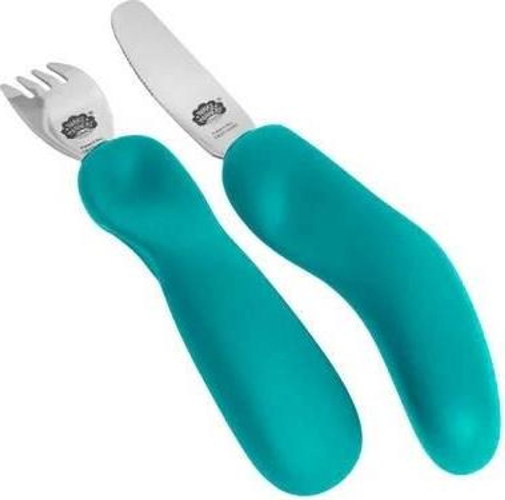 NANAS MANNERS Couverts niveau 3 Fourchette et couteau BLEU Image du produit 