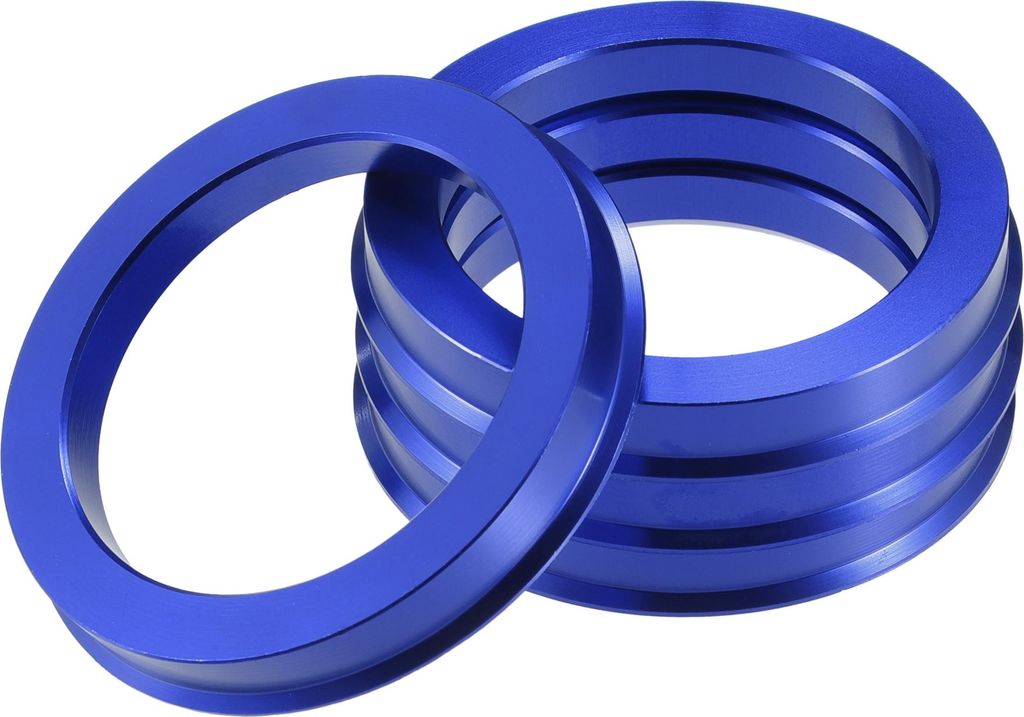 Radnaben-Zentrierringe OD 73,1 mm auf ID 56,1 mm Radnaben-Zentrierringe Radsitz-Zentrierungsabstandshalter aus Aluminiumlegierung Blau (Set aus 4 S...