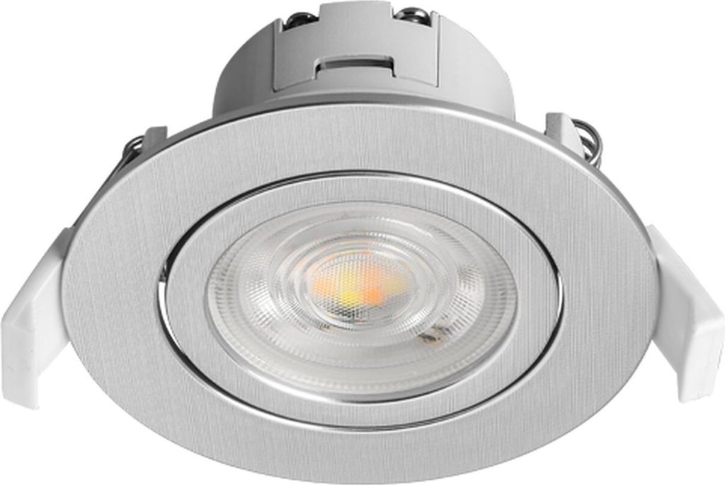 Braytron Einbauleuchte Schwenkbar Spot LED 7W 670 Lumen SQR Ø70mm IP20 Downlight 3000K-6500K Rund Silber