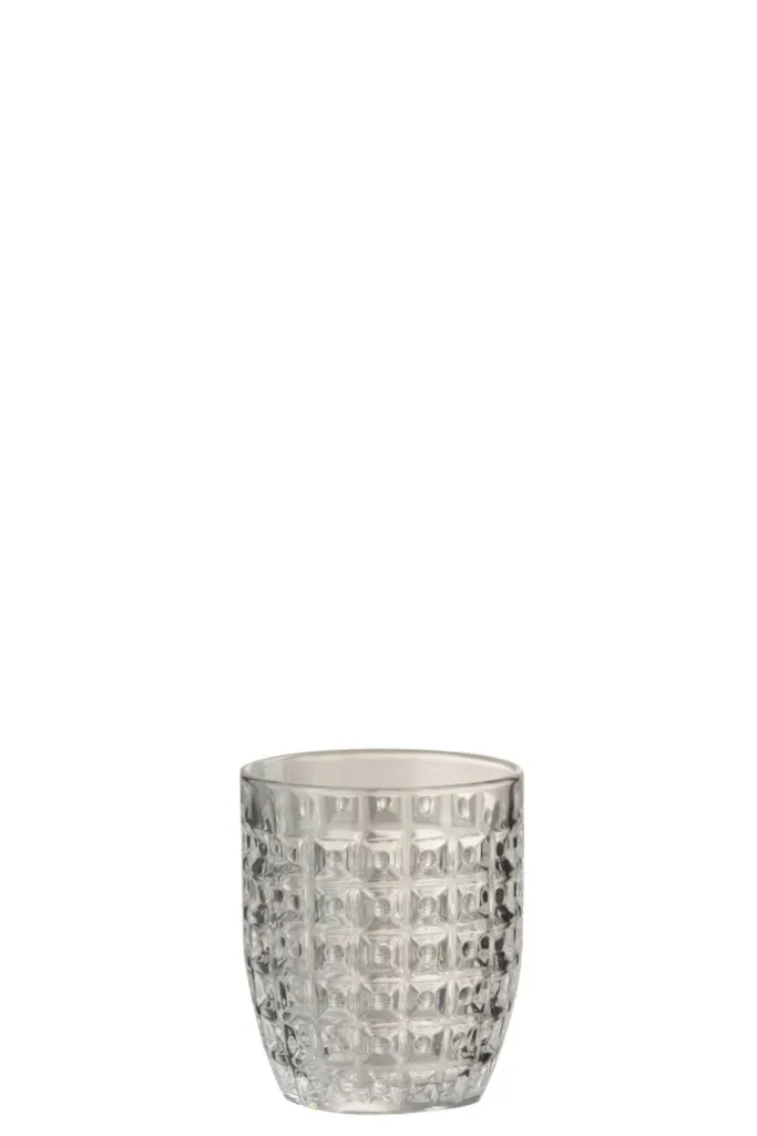 Verre Relief J-Line Transparent Antidérapant pour une Table Élégante