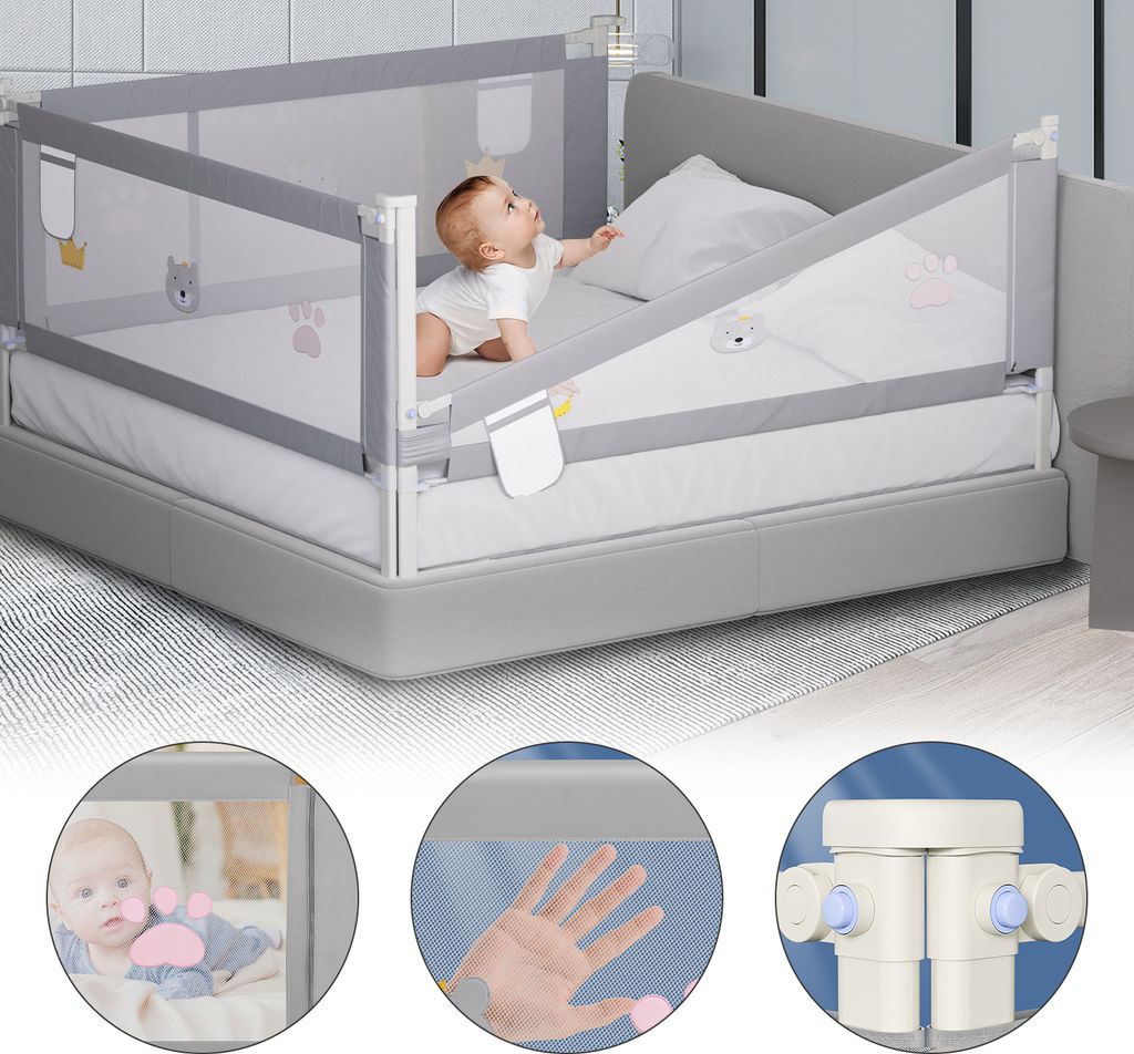 Jopassy protezione letto bambini protezione letto Immagine del prodotto 