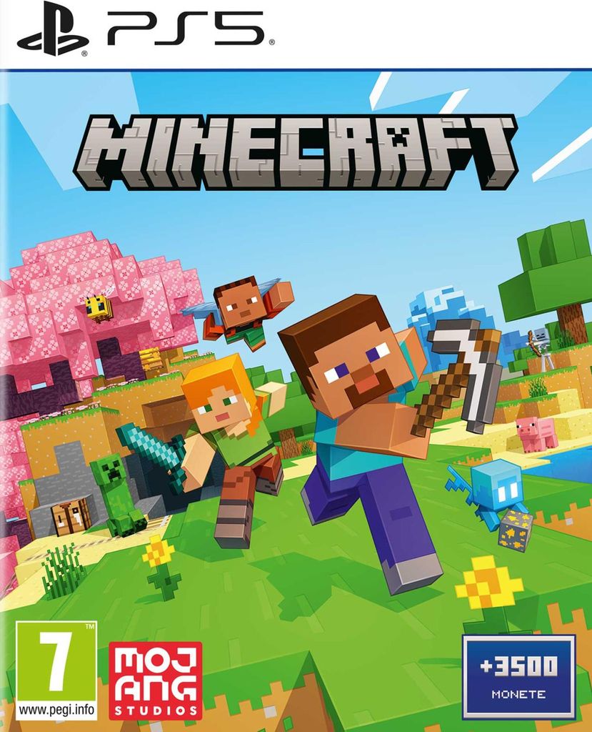 Minecraft PS5 Standard Edition mit 3500 Münzen - Sony Videospiel für PlayStation 5
