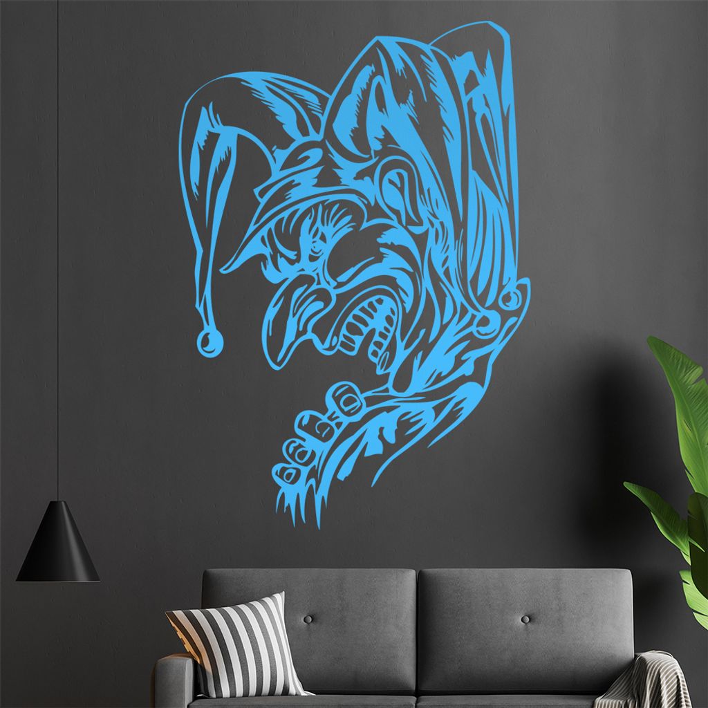 Harlekin Wandtattoo in 6 Größen - Wandaufkleber Wall Sticker - Dekoration, Küche, Wohnzimmer, Schlafzimmer, Badezimmer