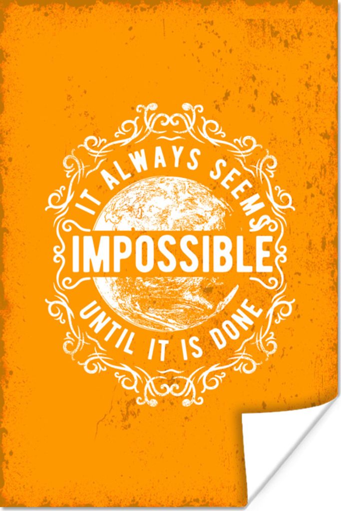 MuchoWow Poster Jahrgang - Mond - Design 20x30 cm - Papierdruck