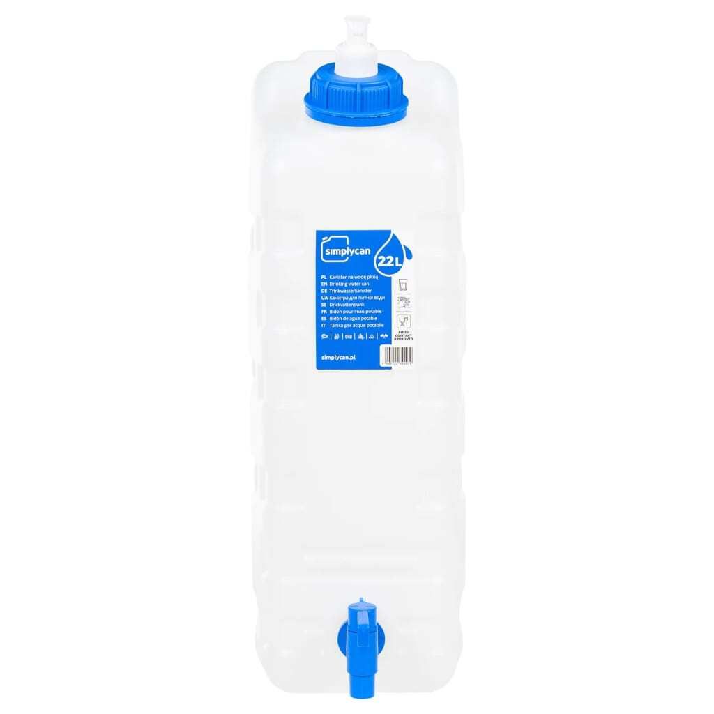 vidaXL Contenitore per acqua con rubinetto e dispenser di Immagine del prodotto 