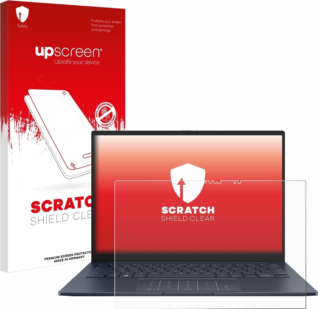 upscreen Schutzfolie für ASUS ZenBook 14 OLED UX3405 Touch Displayschutz Displayschutzfolie Folie Klar Transparent