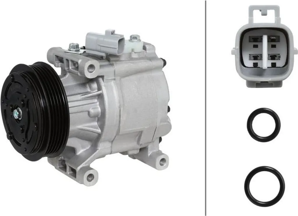 Compresseur de climatisation HELLA 12V Ø 100 pour ABARTH 500 et 595 - 3