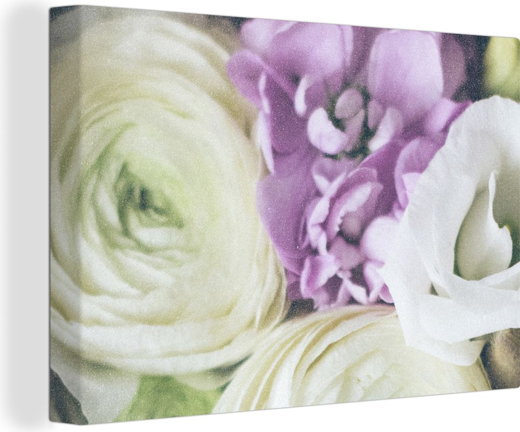 OneMillionCanvasses - Leinwandbilder - 150x100 cm, Blumen - Rosen - Natur, Wandbilder Kunstdruck Wanddekoration - Foto auf Leinwand - Gemälde au...