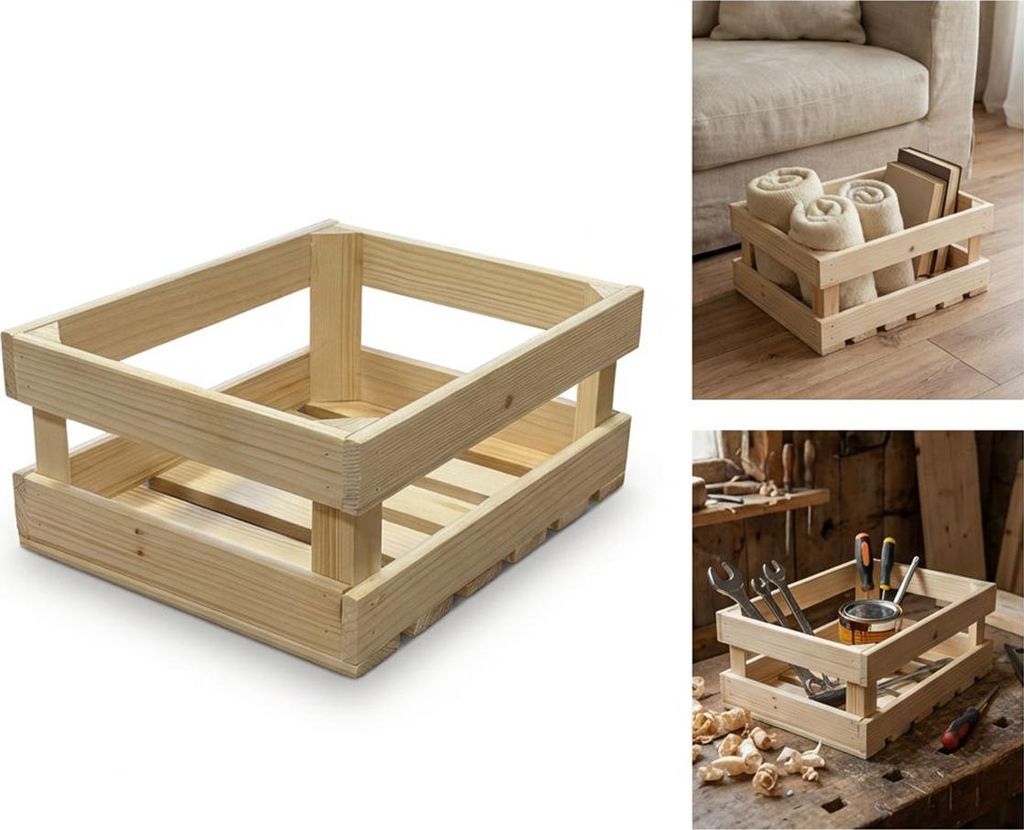 HOLZKISTE aus Kiefernholz 40 x 30 x 17 cm, ökologisch, Produktbild 