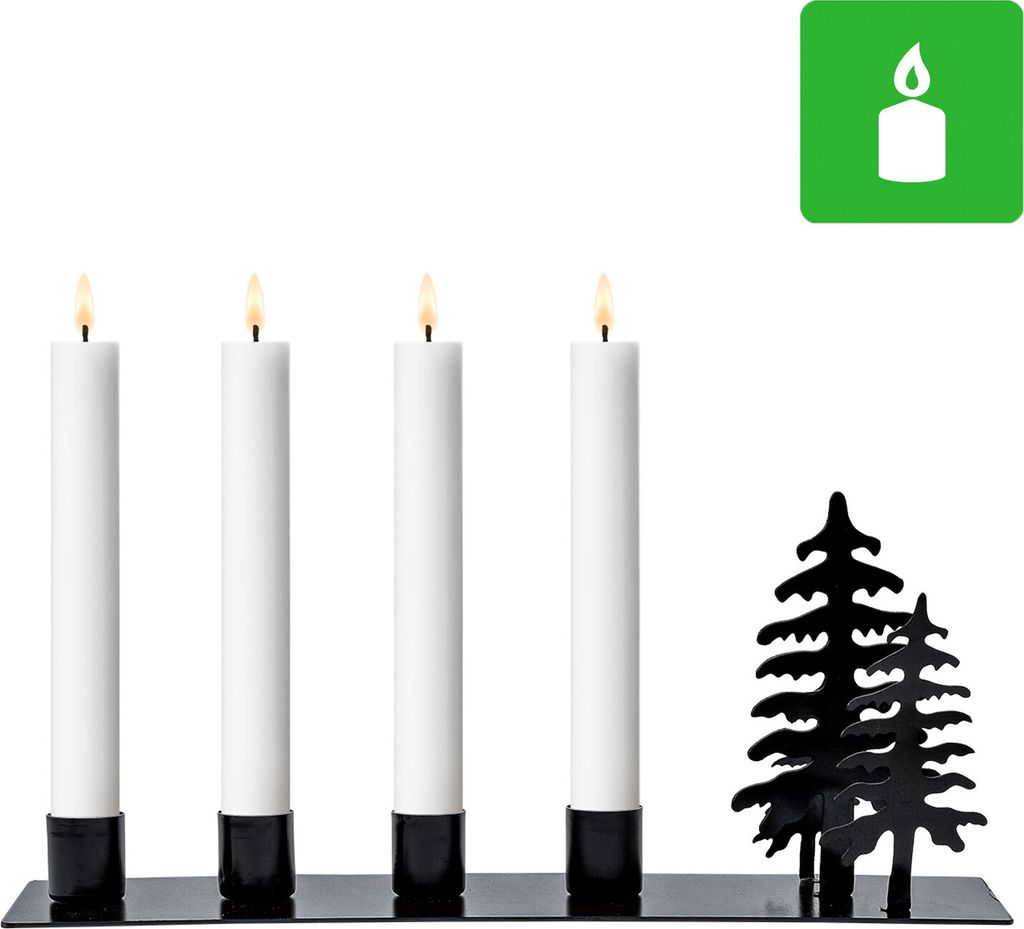 Marrakesch Adventskranz länglich Kerzenhalter aus Metall 30cm lang - Weihnachtsdeko kerzenleiste Modern Mapta