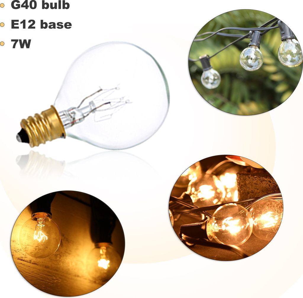 G40 náhradní žárovky 25 kusů, G40 Globe Tungsten žárovka, Obrázek produktu 4