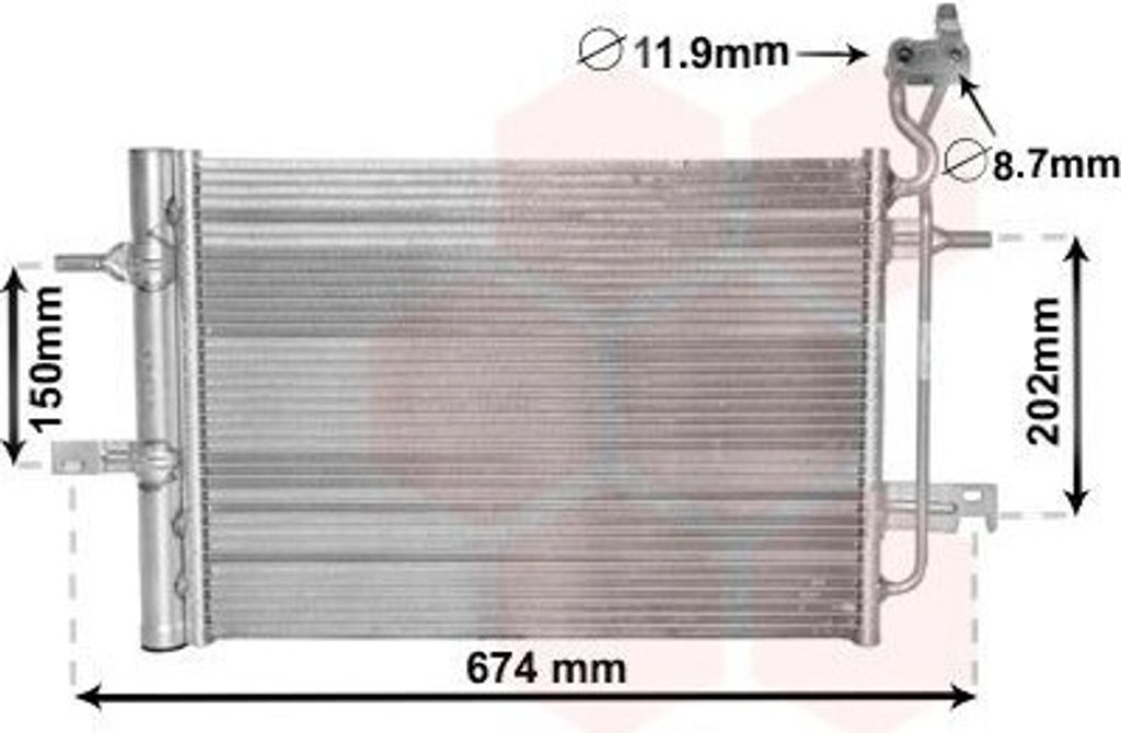 VAN WEZEL 37005620 Kondensator Klimaanlage Klimakondensator für OPEL Meriva A (X03) +Trockner