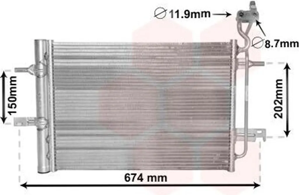 Condenseur de clim VAN WEZEL haute performance pour OPEL Meriva A X03