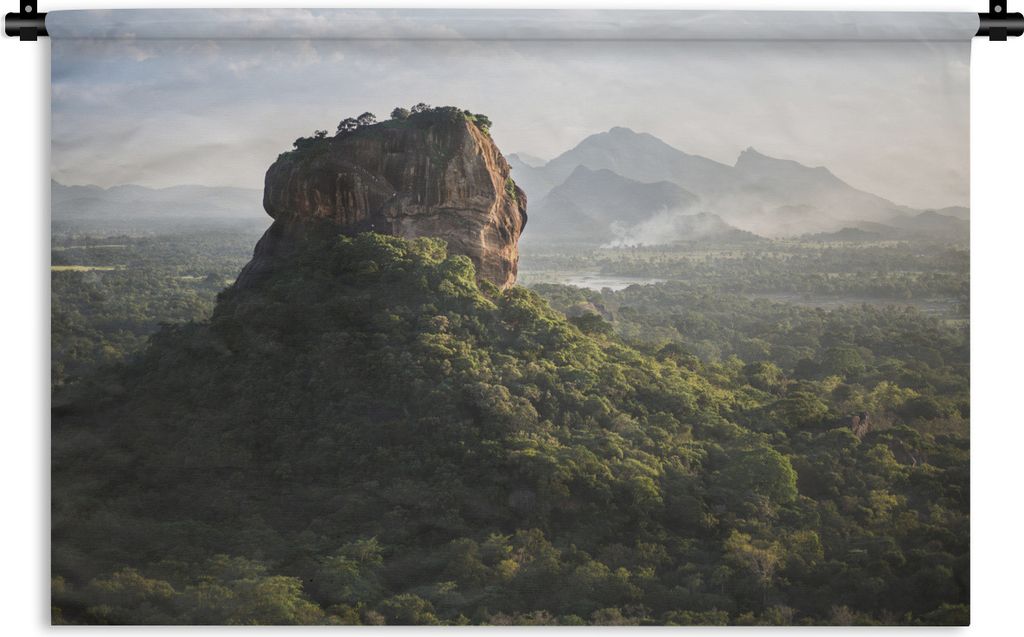 MuchoWow Wandteppich Wandbehang Der Löwenfelsen von Sigiriya 90x60 cm Tapisserie Dekoration Wandtuch - Wandskulpturen - Bildteppich