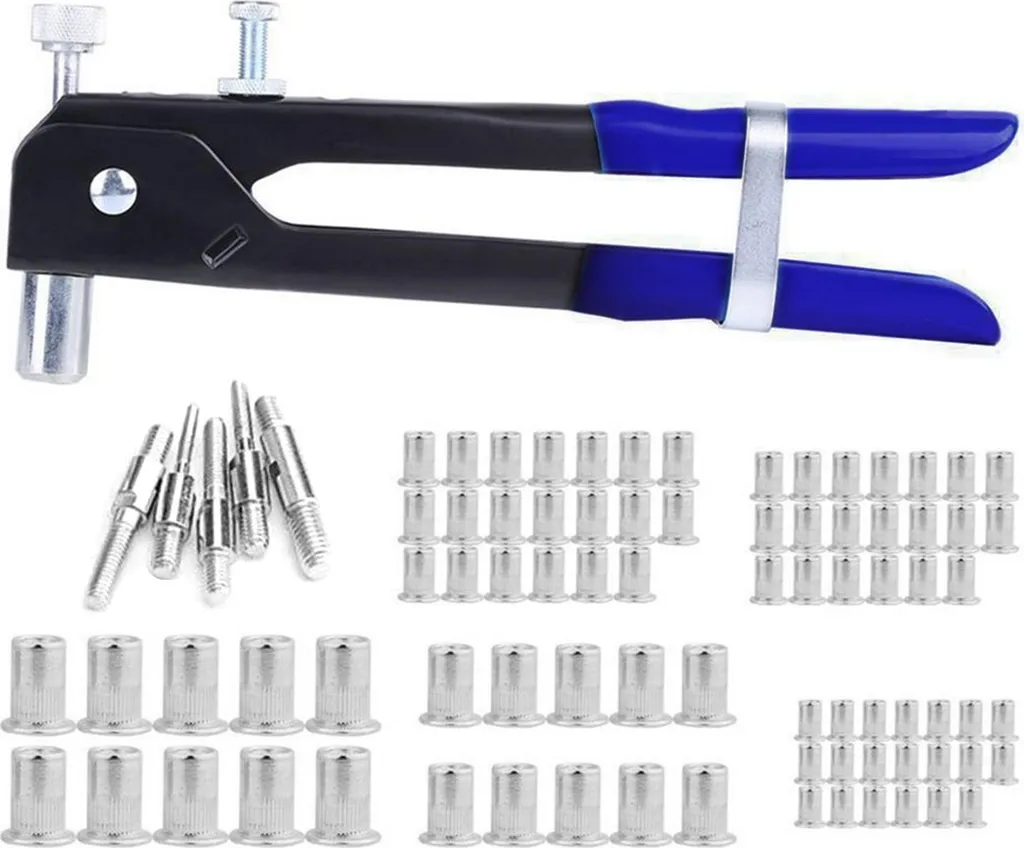 Kit pince à riveter M3-M8 avec 86 pièces et écrous à sertir filetés
