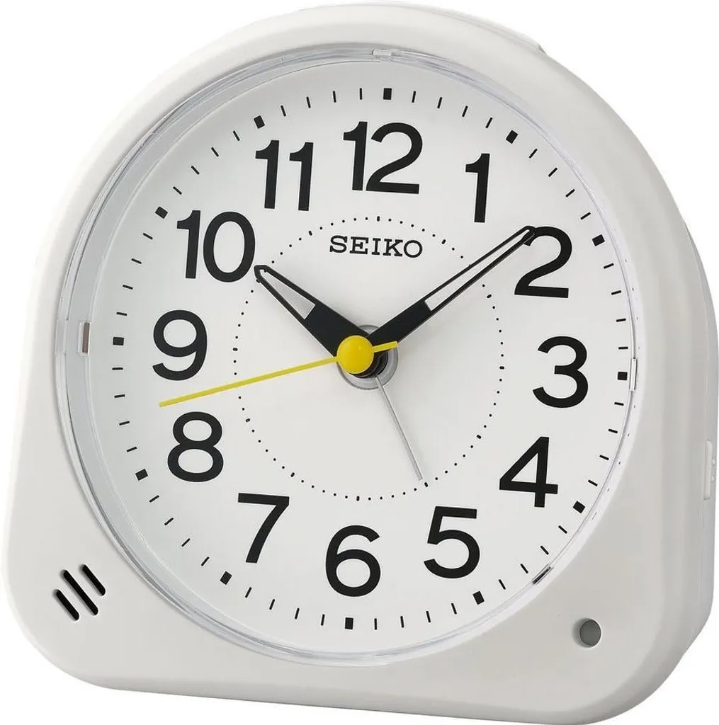 Réveil Seiko QHE188W Lumineux et Silencieux - Trotteuse Fluide sans Tic-tac