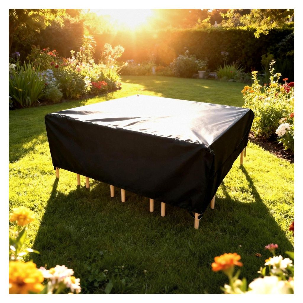 Schutzabdeckung für Gartenmöbel | wasserdicht und hochbelastbar - Abdeckung für Außenmöbel - Für Terrasse, Garten, Rasen, Hinterhof, Esstisch...