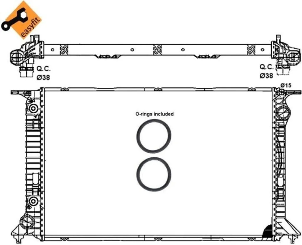 Radiateur NRF 53065 pour Audi A4 A5 - Ref OE 8K0121251AB Refroidissement